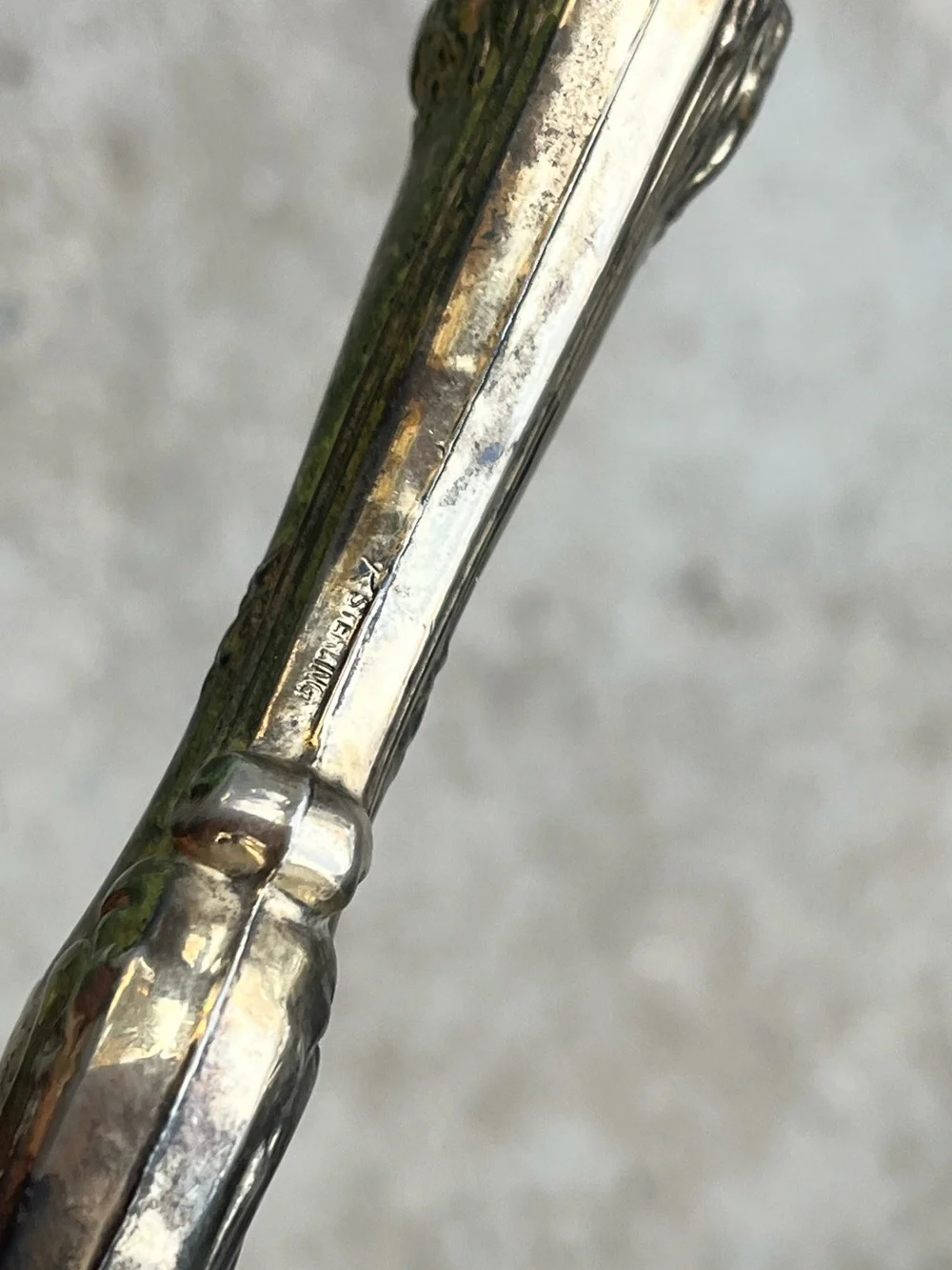 VINTAGE | Raimond Sterling Silver Handle Gold Plated Cake Serving Knife